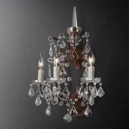 Rustic Iron/Clear Crystal