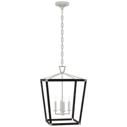 Polished Nickel and Black Rattan