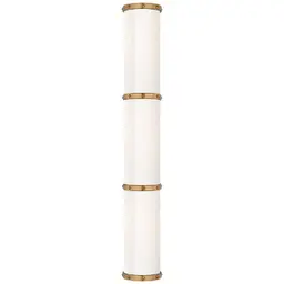 Natural Brass White Glass