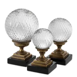 antique brass finish | hand blown clear glass