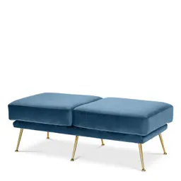 roche blue velvet | brass finish legs