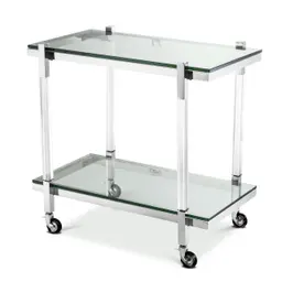 clear acrylic | polished stainless steel | clear glass