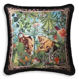 cushion 100% silk with fringe finishing | removable cover H: 70 cm W: 70 cm
