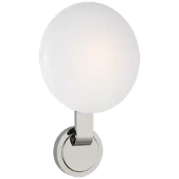 Polished Nickel White Glass