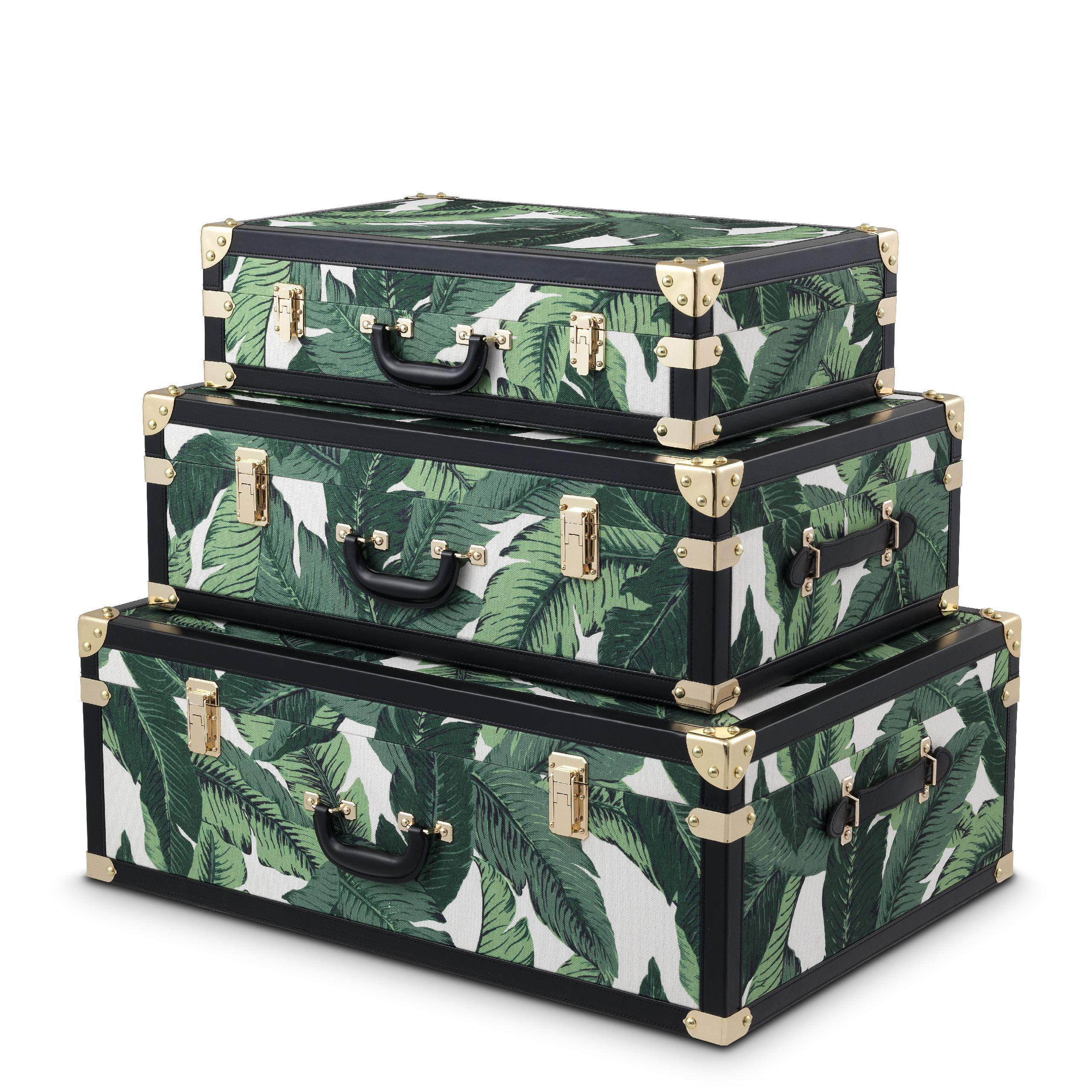 mustique green | gold hardware | black leather look