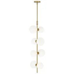 Aged Brass Glass Orbs 24v Surface Canopy
