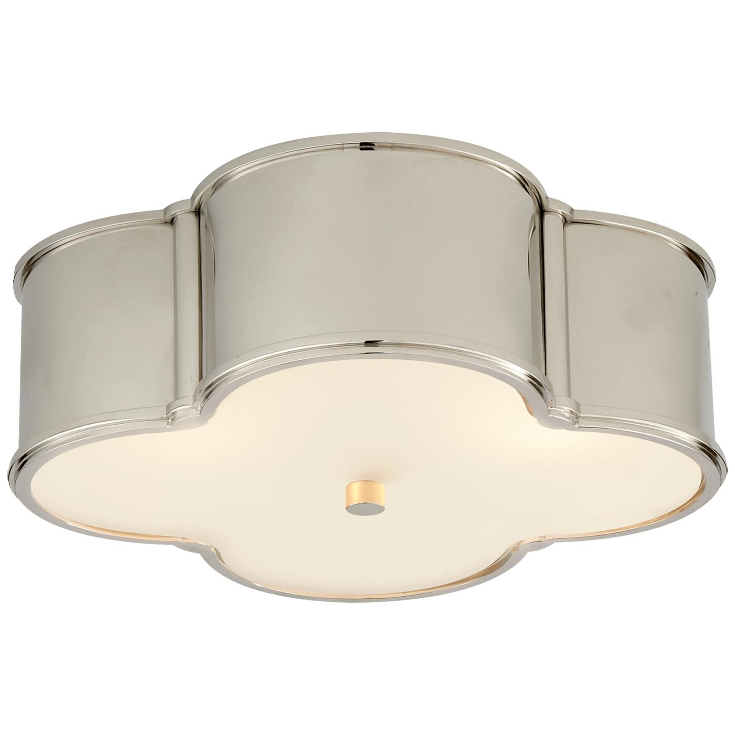 Polished Nickel Frosted Glass