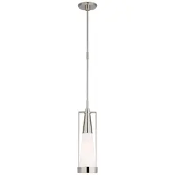 Polished Nickel White Glass