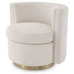 lyssa off-white | brushed brass finish swivel base
