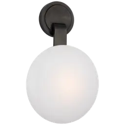 Gun Metal White Glass