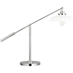 Matte White and Polished Nickel LED Bulb(s) Included