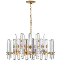 Hand-Rubbed Antique Brass Crystal