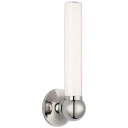 Polished Nickel White Glass