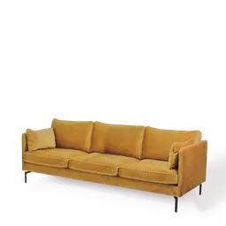 Gold Laminated woodNozag springsFoamand powder coated metal legs
