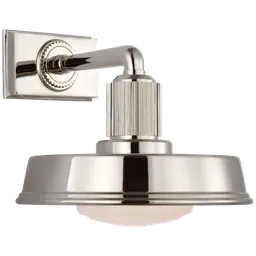 Polished Nickel White Glass