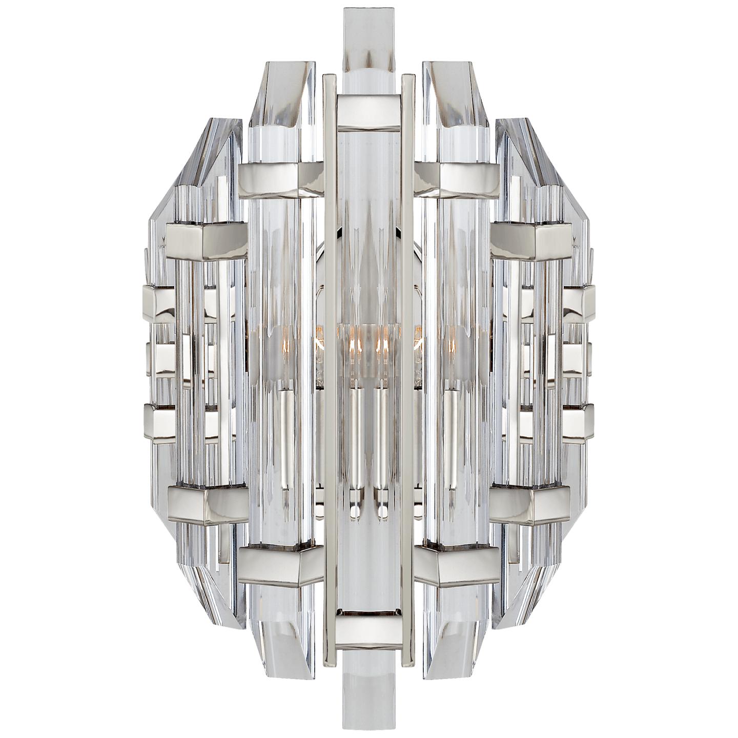 Polished Nickel with Clear Acrylic Clear Acrylic