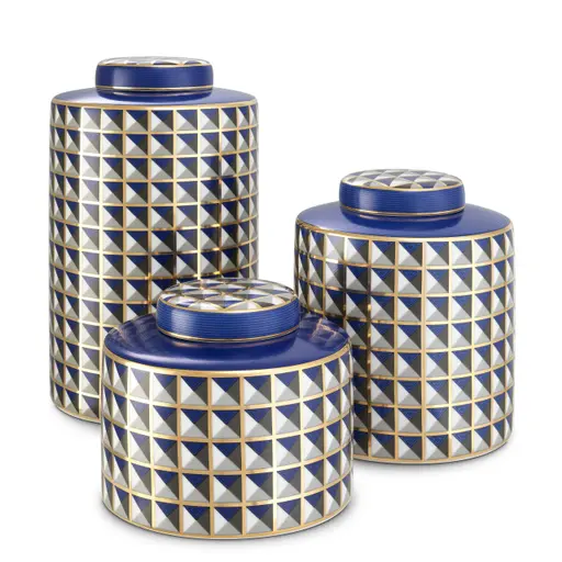 Купить Емкость для хранения Jar Drappo set of 3 в интернет-магазине roooms.ru