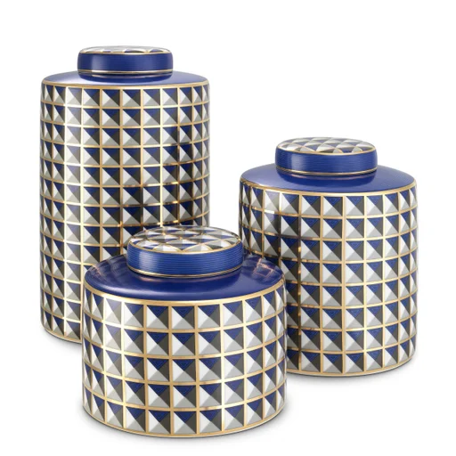Купить Емкость для хранения Jar Drappo set of 3 в интернет-магазине roooms.ru