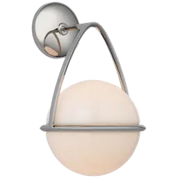 Polished Nickel White Glass