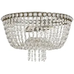 Burnished Silver Leaf and Crystal Crystal