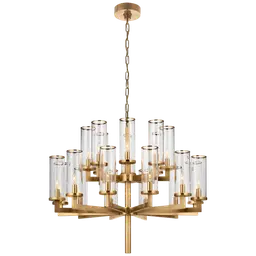 Antique-Burnished Brass Clear Glass