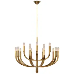 Antique-Burnished Brass Alabaster