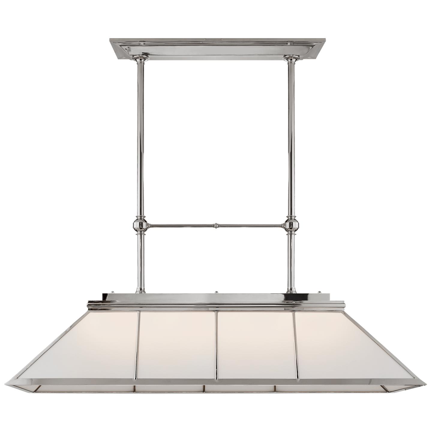 Polished Nickel White Glass