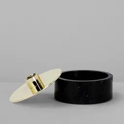 White Marble / Polished Brass
