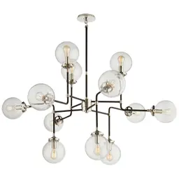 Polished Nickel Clear Glass