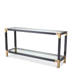piano black finish | brushed brass finish | clear glass