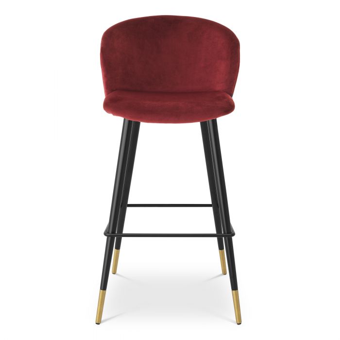 roche bordeaux velvet | black & gold finish legs