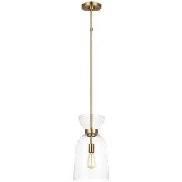 Burnished Brass with Clear Glass