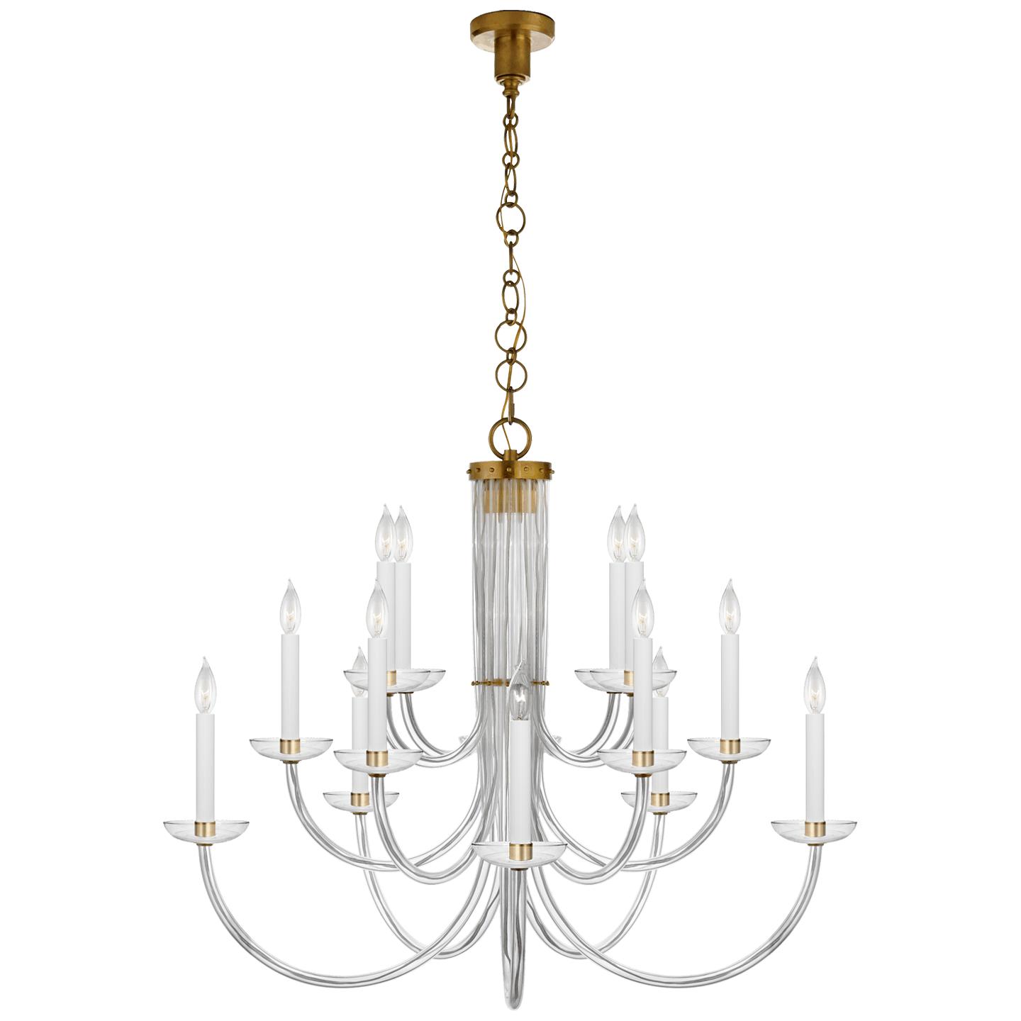 Hand-Rubbed Antique Brass Crystal