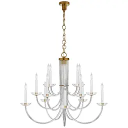 Hand-Rubbed Antique Brass Crystal