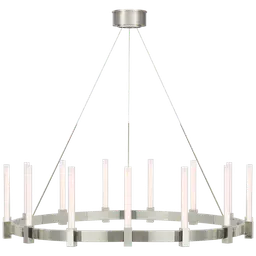 Polished Nickel White Glass
