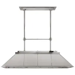 Polished Nickel Clear Ribbed Mirror