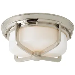Polished Nickel White Glass