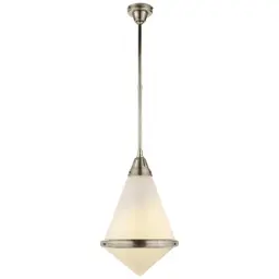 Antique Nickel White Glass