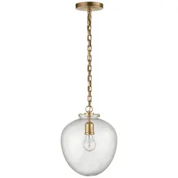 Hand-Rubbed Antique Brass Seeded Glass