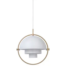 Matte White with Brass, Glass