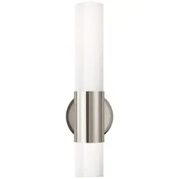 Polished Nickel White Glass