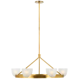 Hand-Rubbed Antique Brass Frosted Glass
