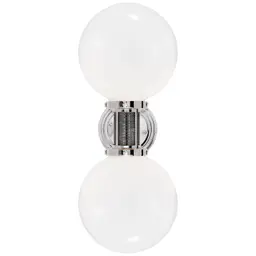 Polished Nickel White Glass