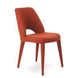 Rust red Metal frameUpholstered legs