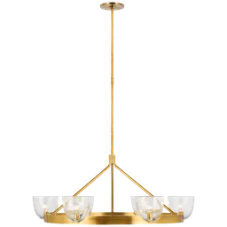 Hand-Rubbed Antique Brass Clear Glass
