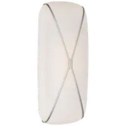 Polished Nickel White Glass