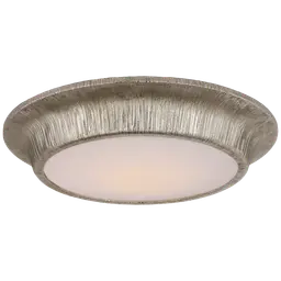 Polished Nickel Soft White Glass
