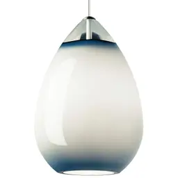 Satin Nickel Steel Blue Lamp Not Included