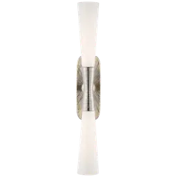 Polished Nickel White Glass