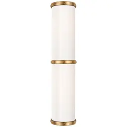 Natural Brass White Glass